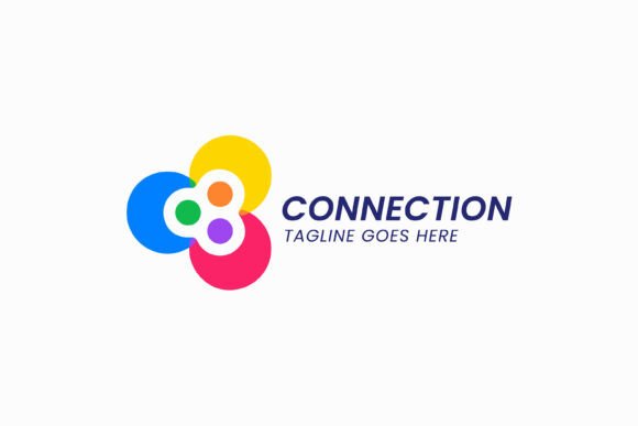 Abstract Shape Logo People Connection Graphics