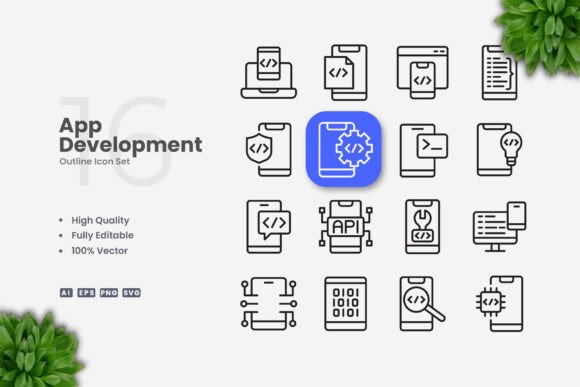 App Development Icons for Graphics and Icons