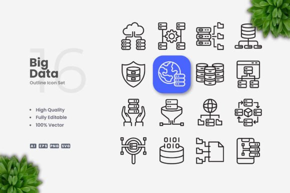 Big Data Icons: Graphics for Digital Sellers