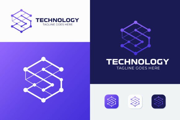 Letter S Technology Logo Business: Graphics and Logo Templates