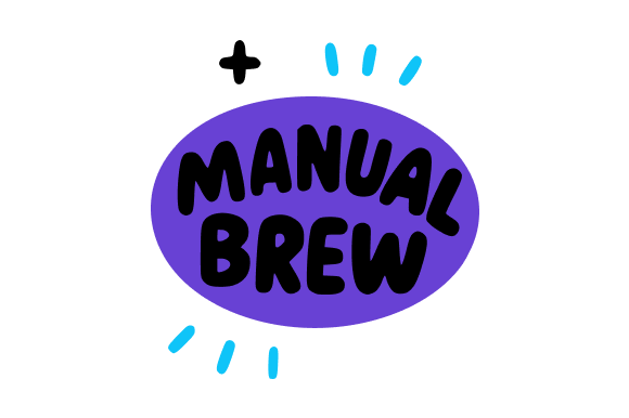 Manual Brew Handcrafted Coffee Process Graphics