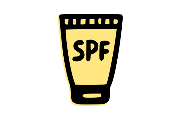 SPF Sunscreen Tube for Protection Graphics