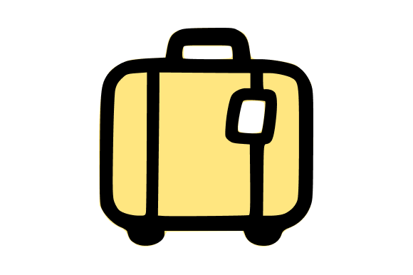 Travel Suitcase for Summer Getaway Graphics