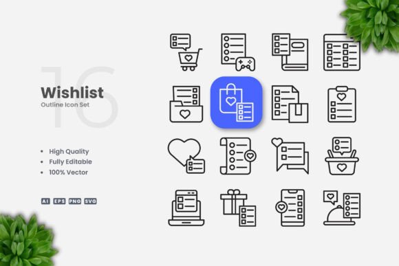 Wishlist Outline Icons Review