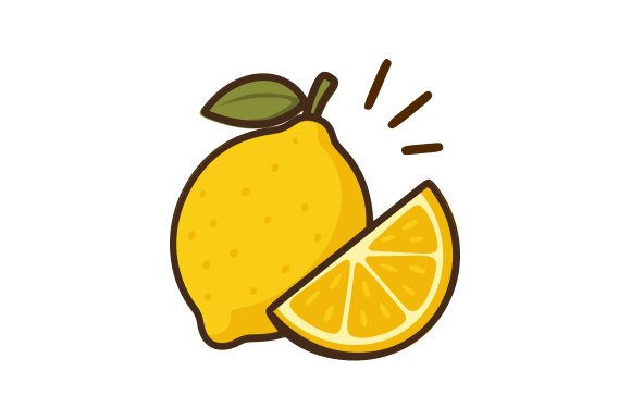Yellow Lemon Citrus Fruit Graphics and Illustrations